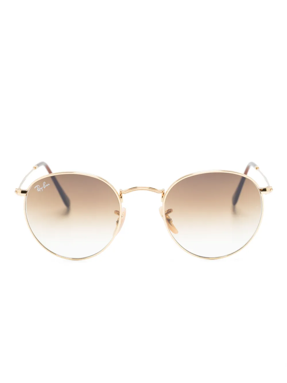 Ray Ban Round-frame Gradient-lenses Sunglasses In Gold