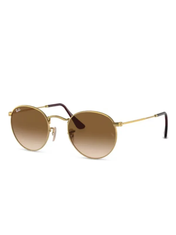 Ray-Ban Gold Frame Brown Gradient Round Sunglasses Ray-Ban Round Reverse L (53 - 21) with Brown lenses and Gold  main image 2