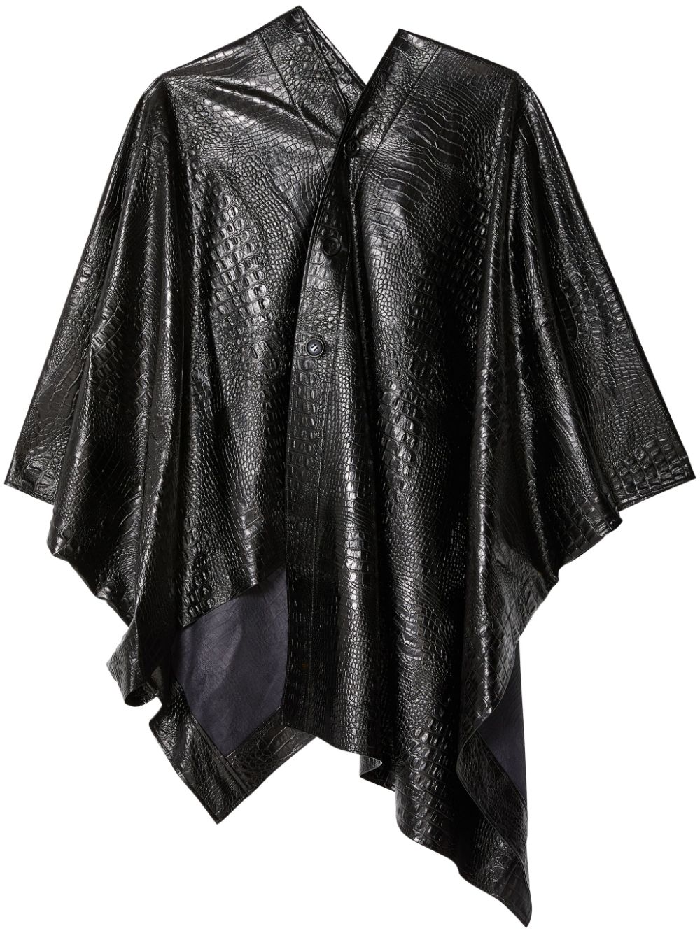 Shop Junya Watanabe Asymmetric Cape In Black