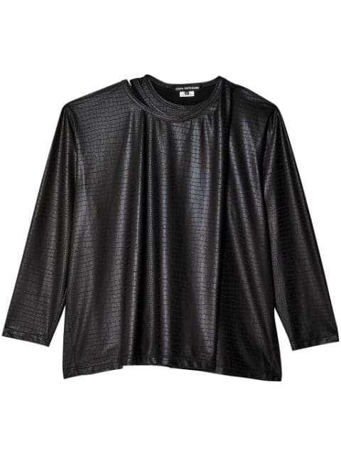 Junya Watanabe asymmetric neck blouse 