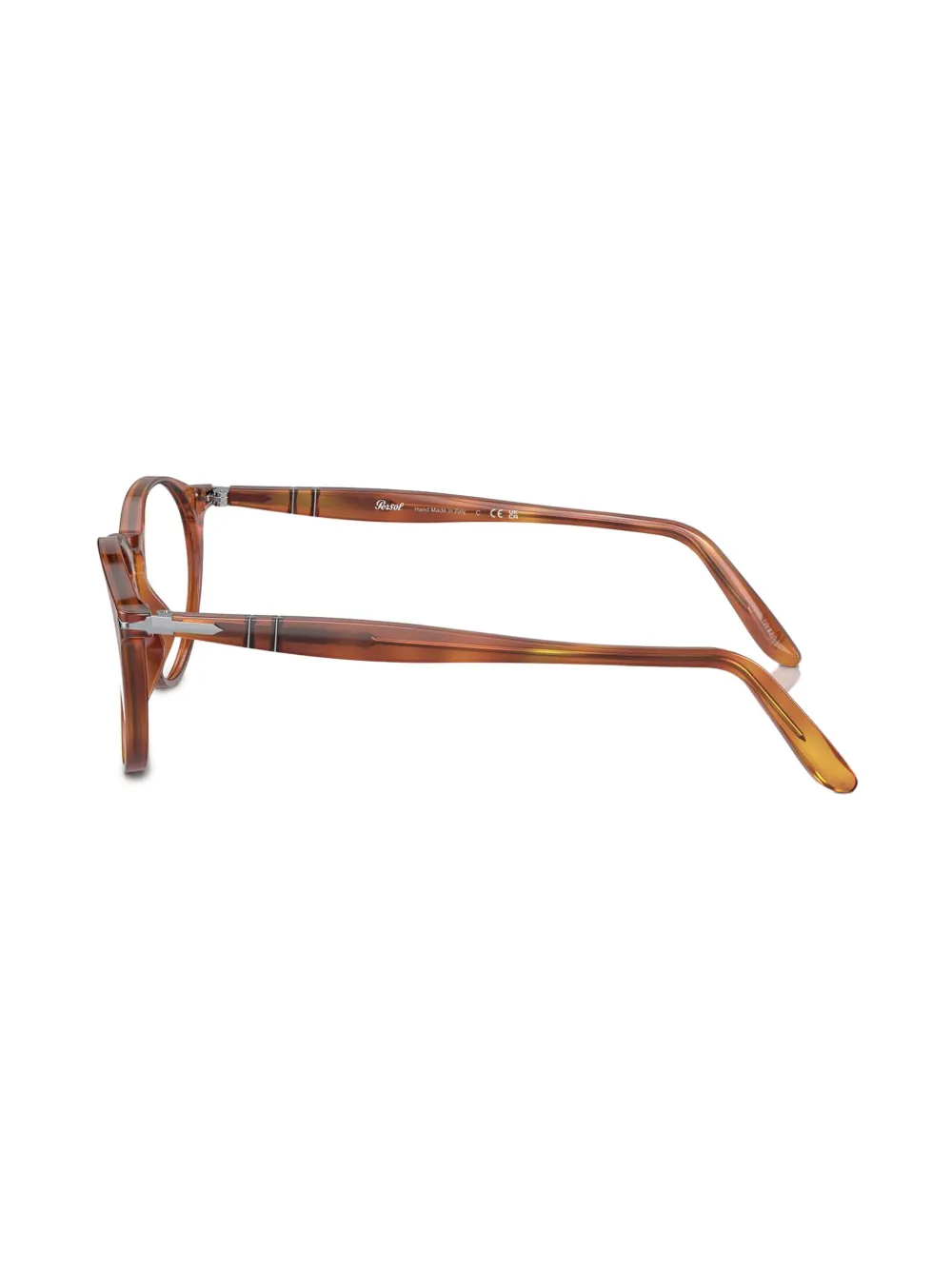 Persol Bril met rond montuur Bruin