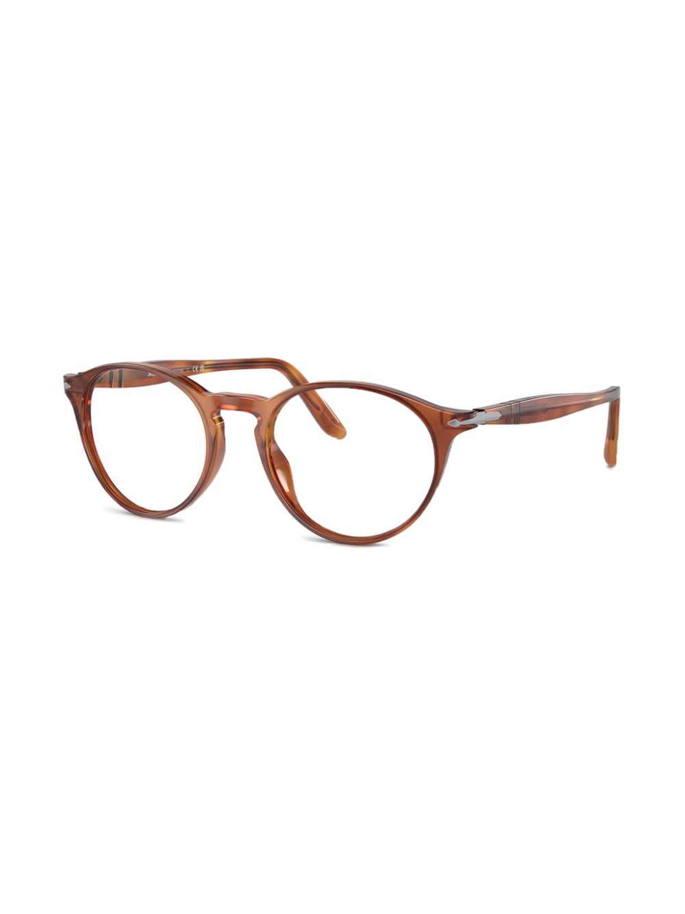 Persol Bril met rond montuur - Bruin