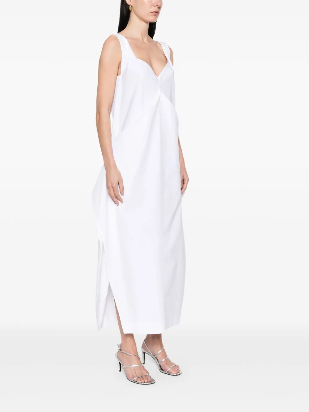 KHAITE Kenith maxi-jurk Wit
