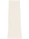 KHAITE Claire midi skirt - Neutrals