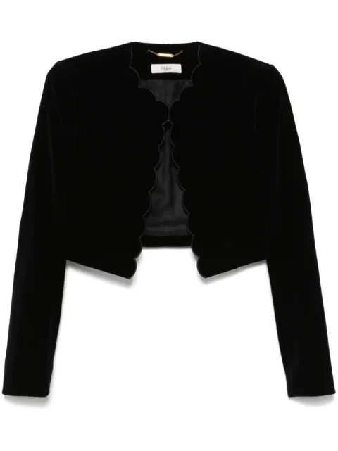 Chloé scalloped velvet jacket