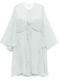 Chloé pleated silk mini dress - Green
