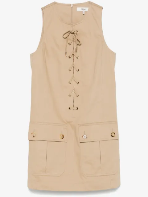 Chloé robe courte à détail de laçage