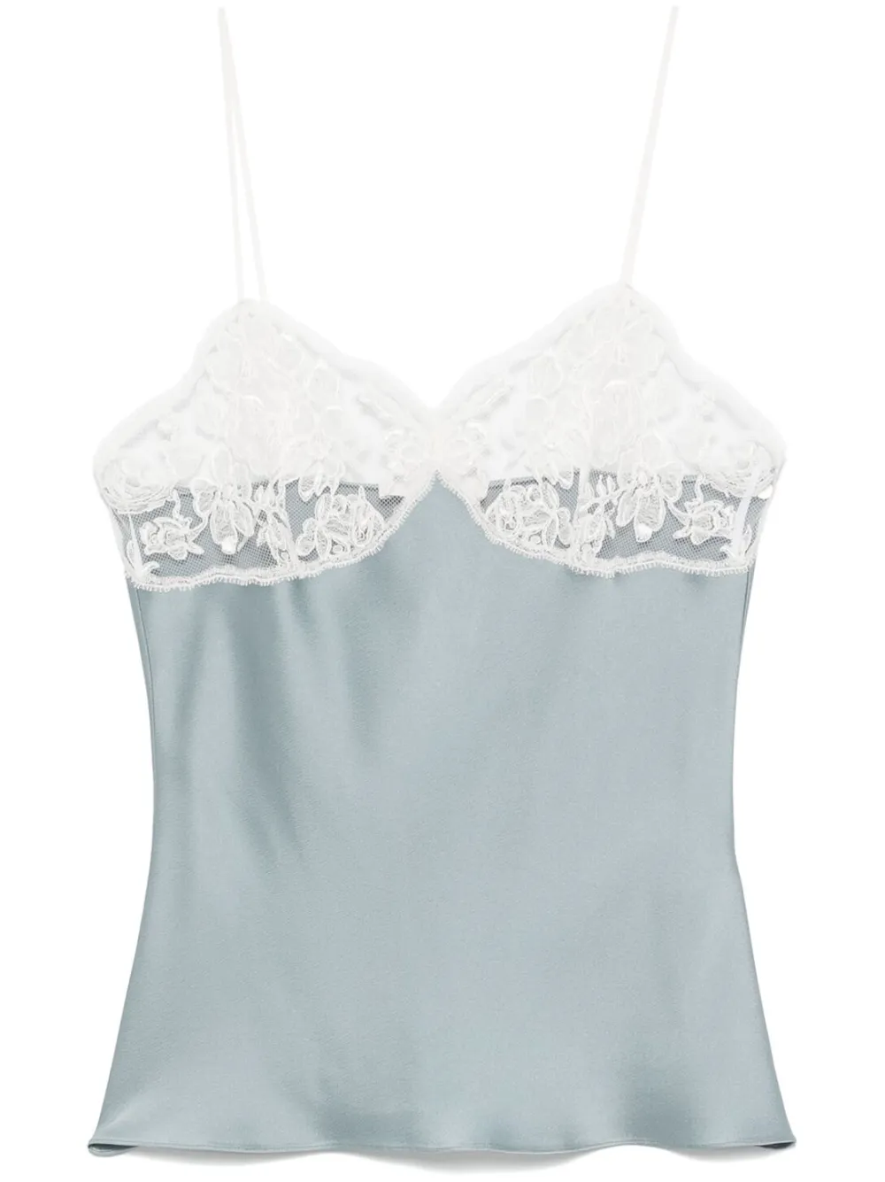 Chloé top satinado con encaje | azul | Image 1