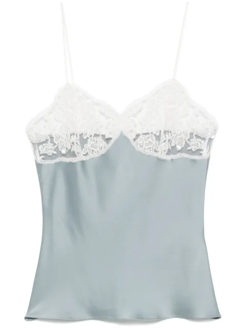 Chloé top satinado con encaje