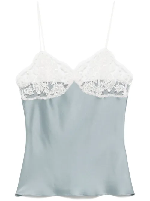 Haut en satin orné de dentelle - Chloé - Modalova