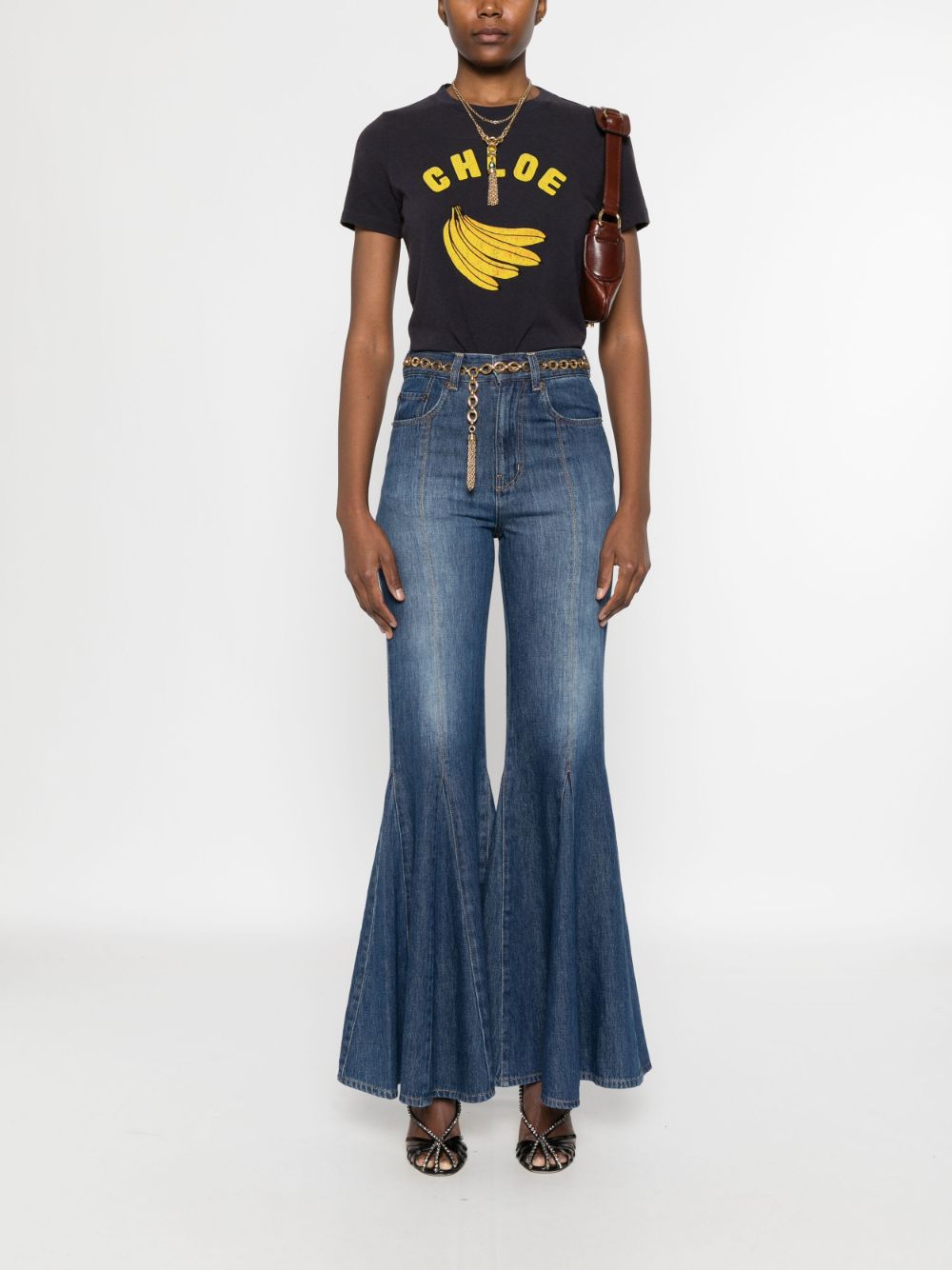 Chloé T-shirt met print - Blauw