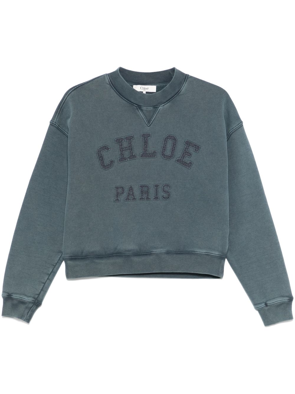 Chloé logo-embroidered sweatshirt - Blue