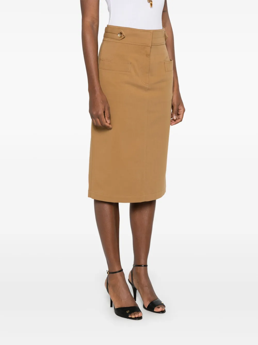 Chloé Twill midi-rok Bruin