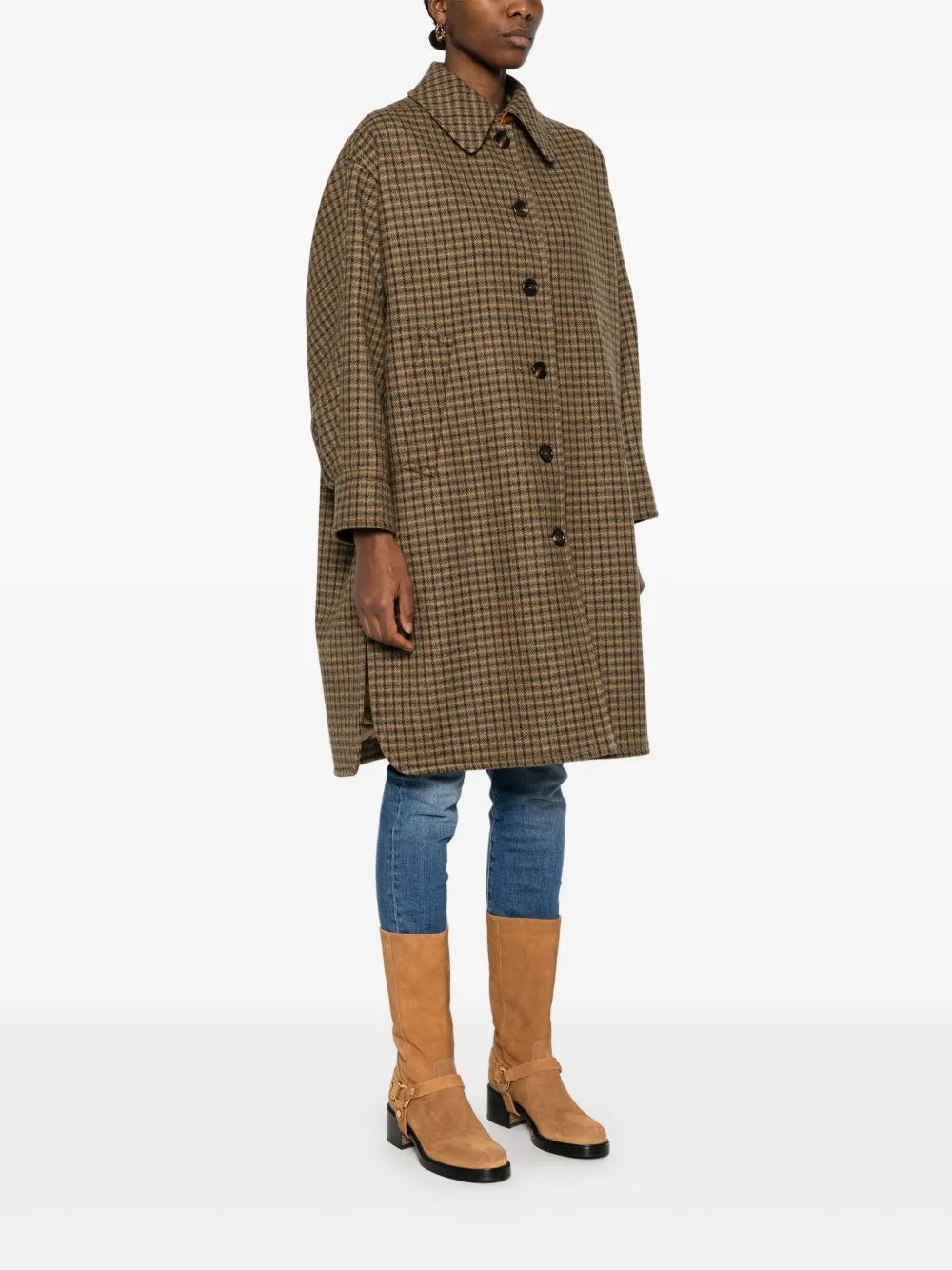 Chloé Geruite jas Bruin