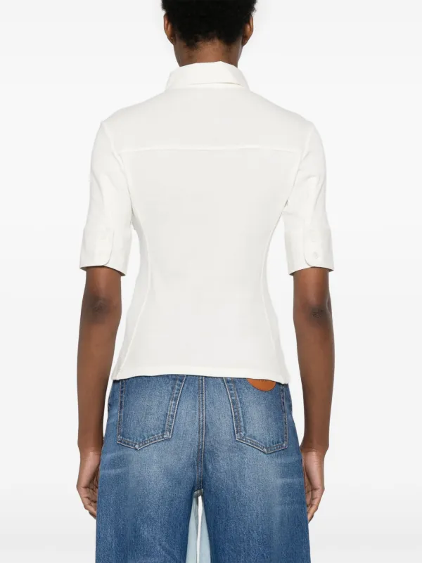 Chloé logo-embroidered Polo Top | Neutrals | FARFETCH