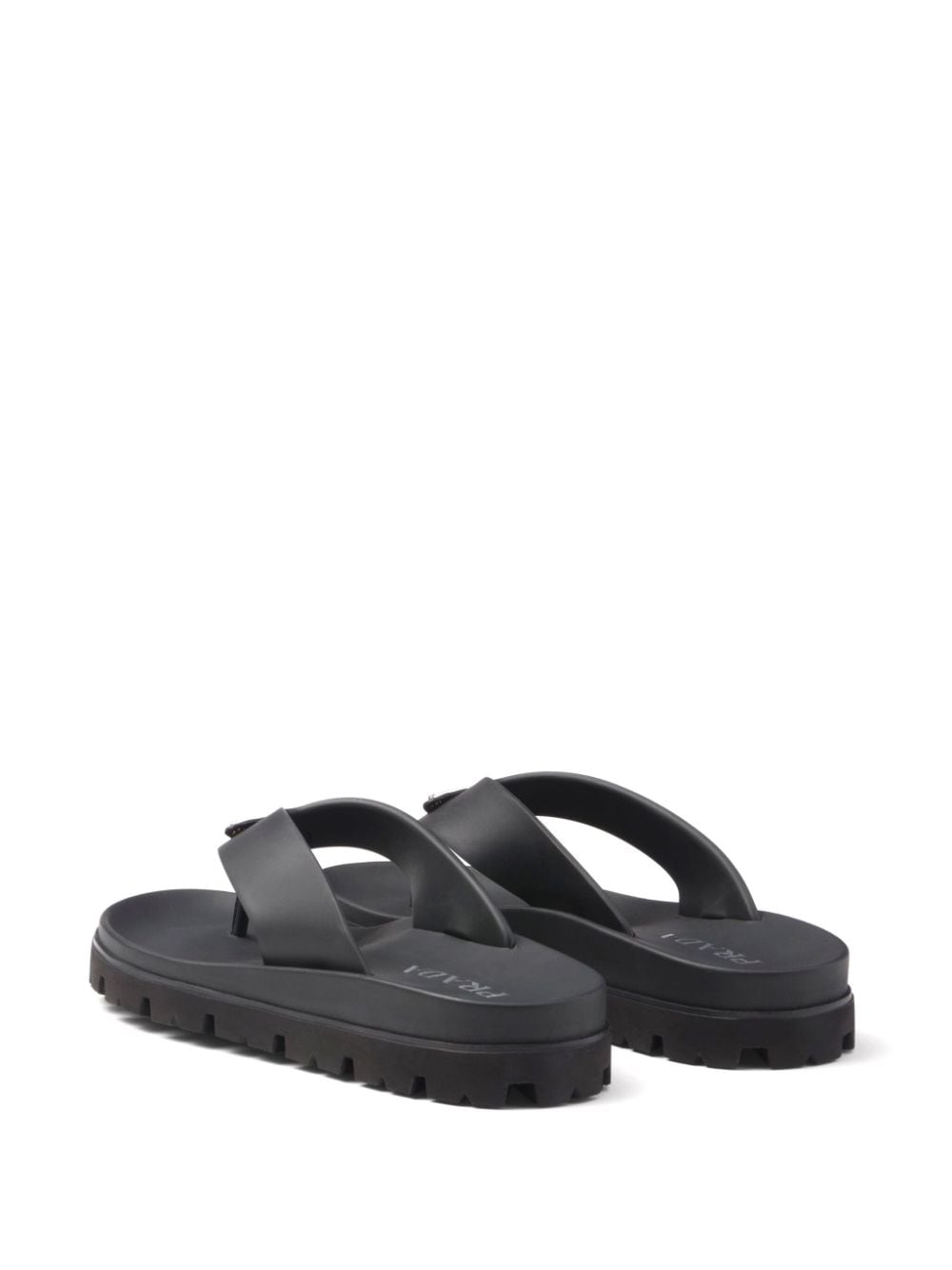 Prada Rubber flip flops Black