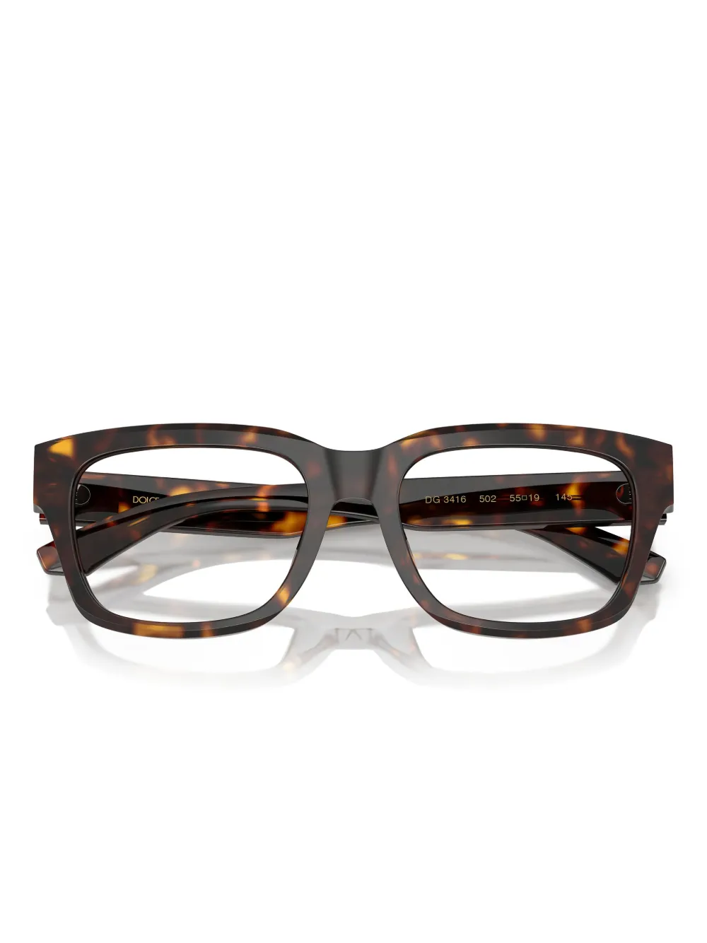 Dolce & Gabbana Eyewear Rechthoekig montuur van acetaat Bruin