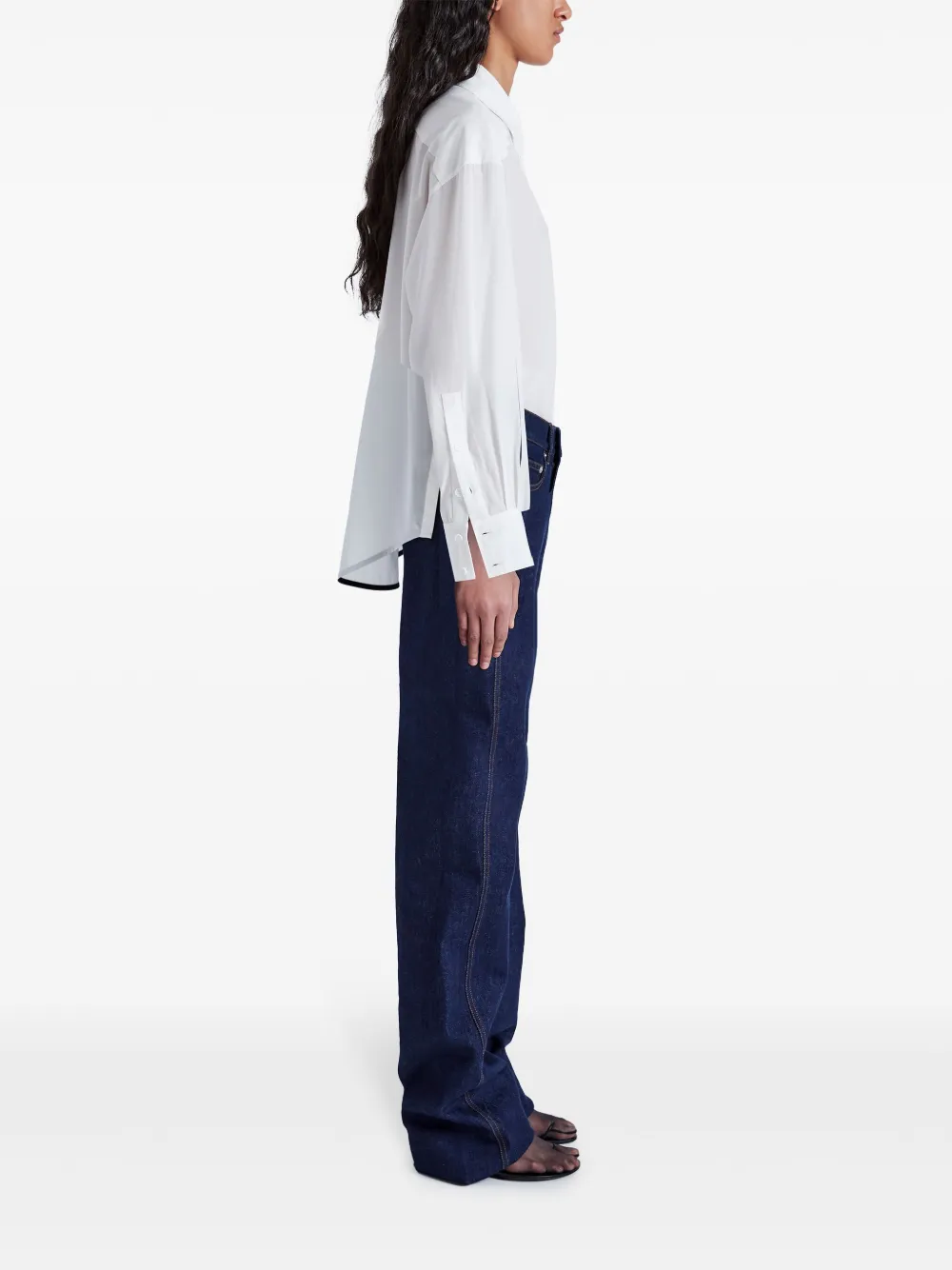 Shop Proenza Schouler Demi Blouse In 白色