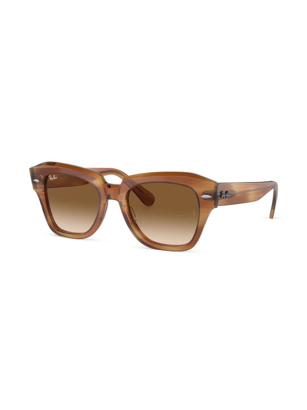 Ray-Ban State Street zonnebril met vierkant montuur - Bruin