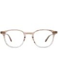 Garrett Leight geometric-frame glasses - Brown