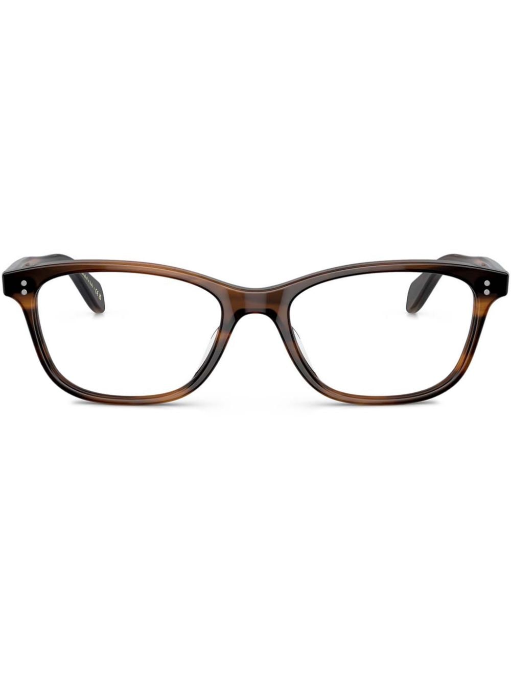 Shop Oliver Peoples Ashton Glasses In Braun