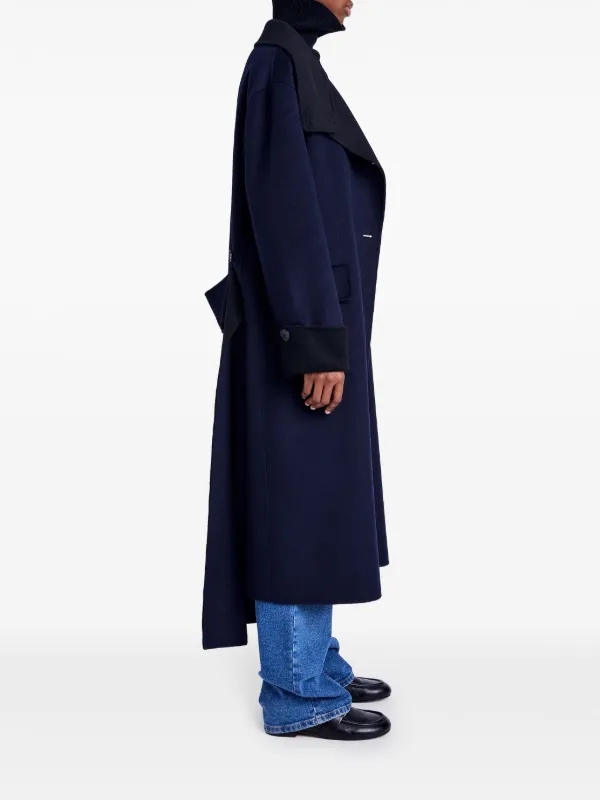 Proenza Schouler ネイビー ウール ピーコート Proenza Schouler White Label Constance Coat | Blue | FARFETCH