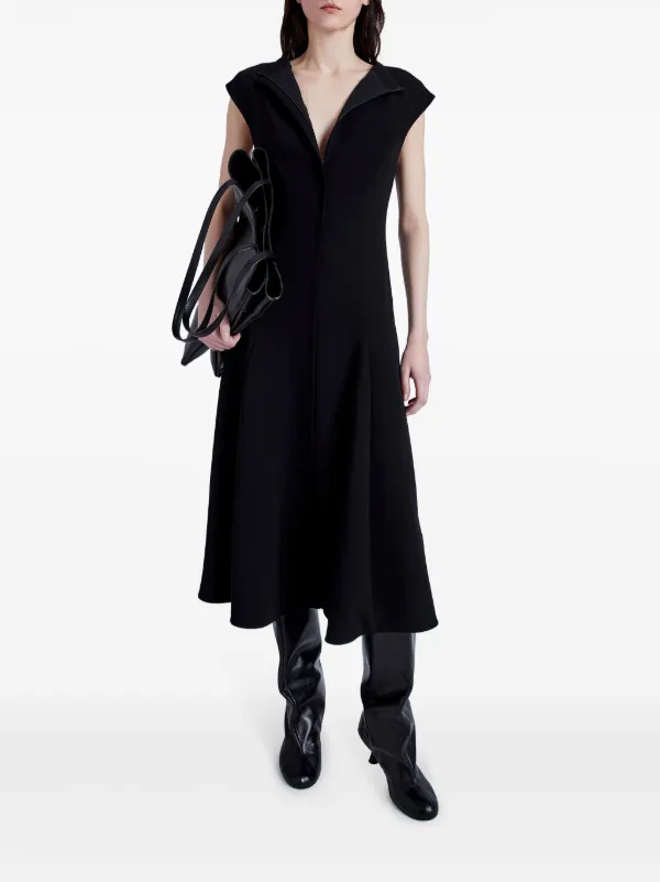 【関税込み】Proenza Schouler ブラック Shira ミディアムドレス Proenza Schouler Chantal Midi Dress | Black | FARFETCH