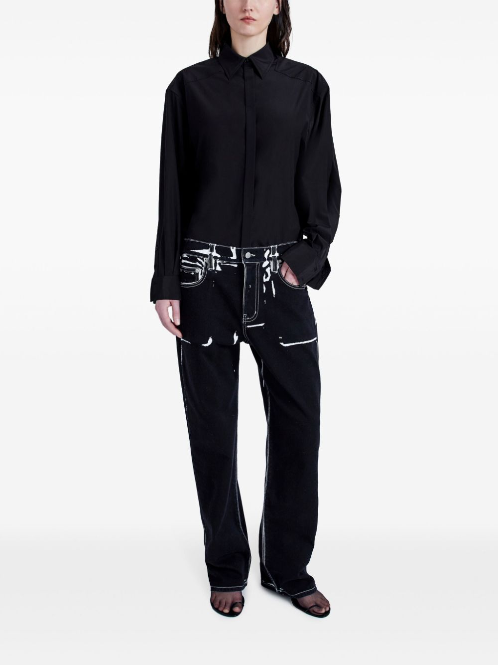 Proenza Schouler Demi blouse - Zwart