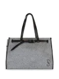 Proenza Schouler embroidered belted tote bag - Grey