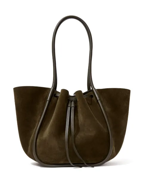 Proenza Schouler large Ruched suede tote bag HB243067C012S - 3