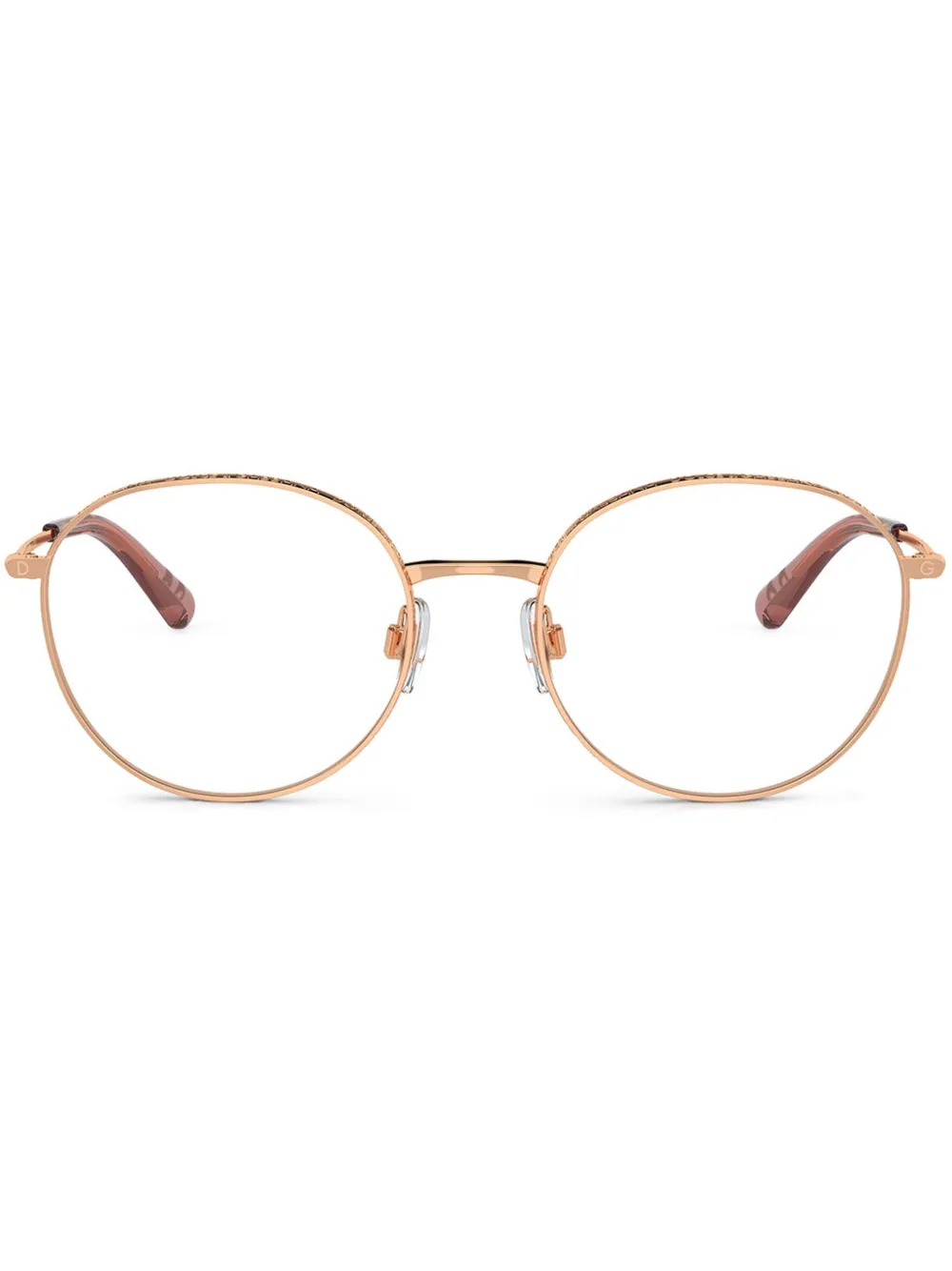 Dolce & Gabbana Eyewear Occhiali con logo inciso - Rosa