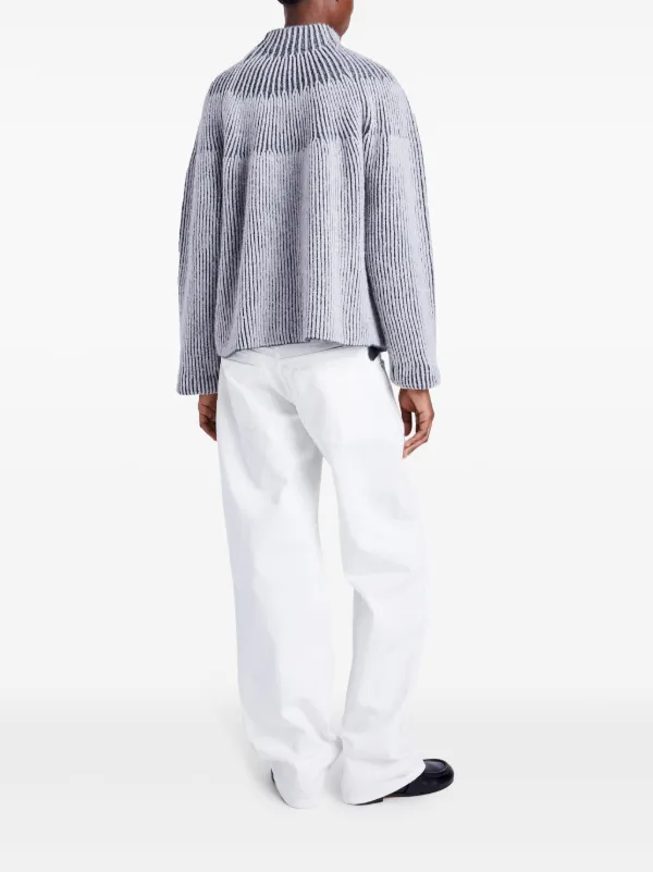 Proenza Schouler White Label 長袖セーター Proenza Schouler White Label Nicola Knit Sweater in Zig Zag