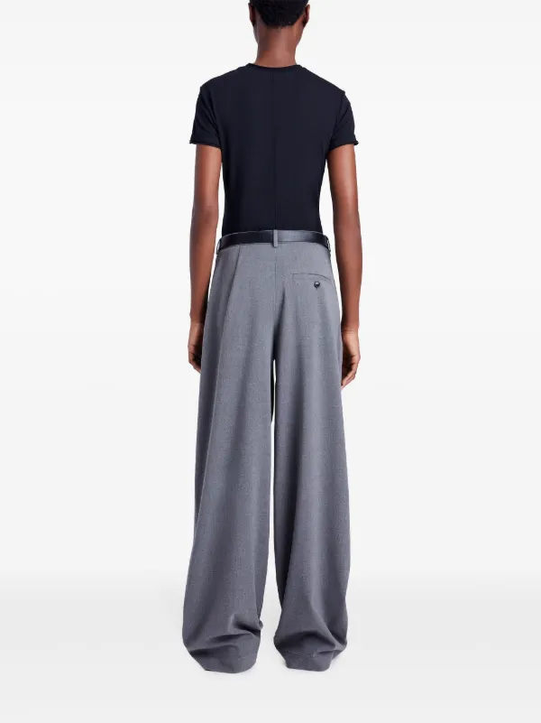 【Proenza Schouler】ホワイトラベル Eleanorワイドレッグパンツ PROENZA SCHOULER WHITE LABEL Eleanor pleated flannel wide