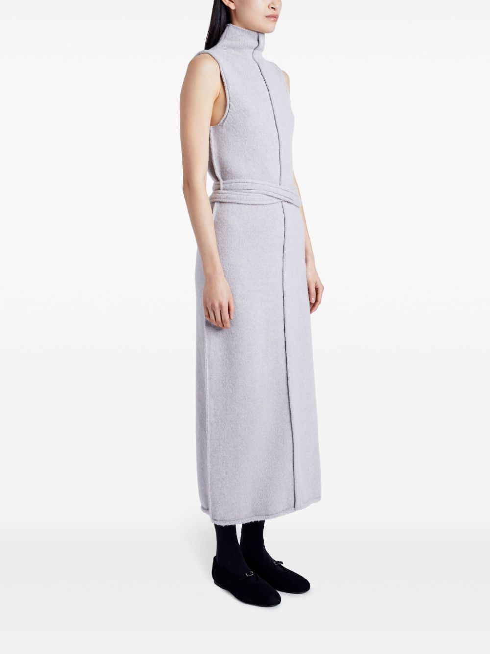 Shop Proenza Schouler White Label Zola Knitted Dress In Grey