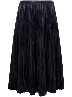 Junya Watanabe ハイウエスト プリーツスカート | ブラック | FARFETCH JP