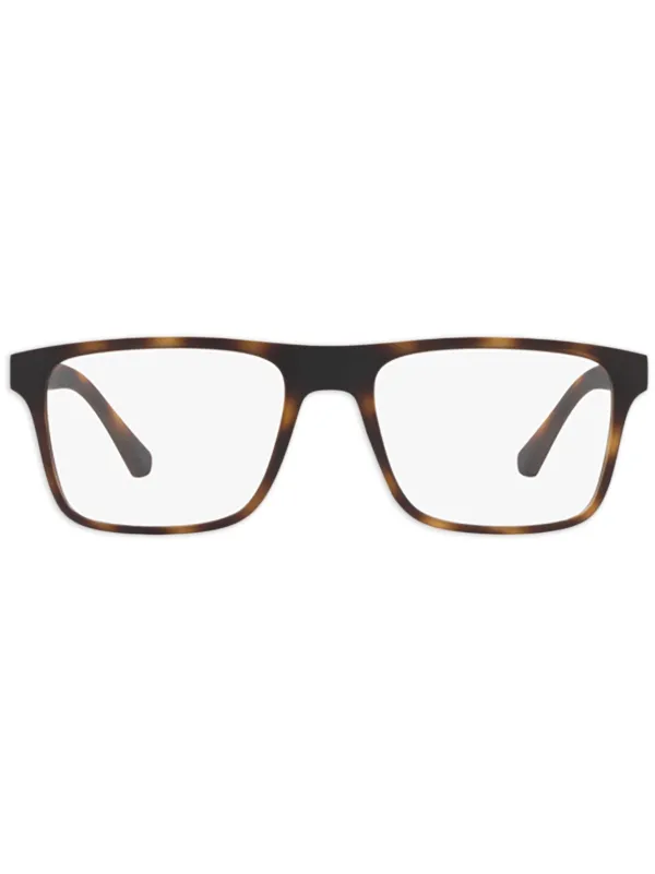 Emporio Armani Tortoiseshell-effect Glasses in Brown