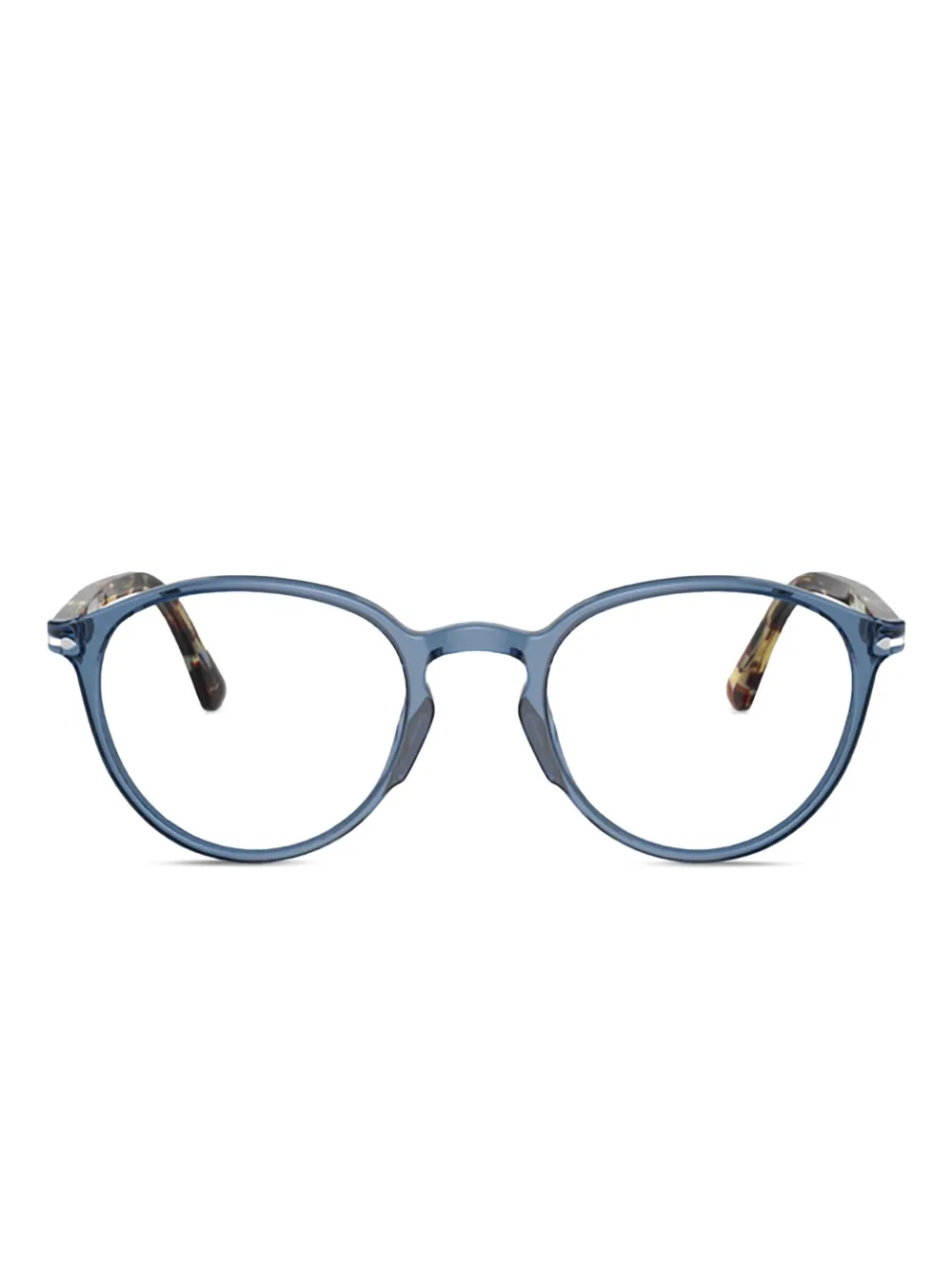 Persol PO3218V ラウンド眼鏡フレーム - ブルー Persol PO3218V ラウンド眼鏡フレーム - ブルー