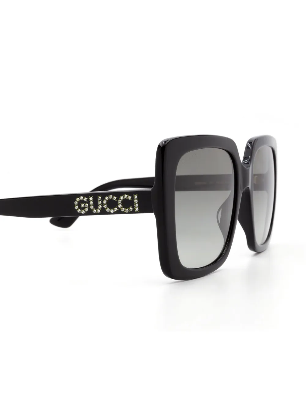 Gucci Eyewear Zonnebril met oversized montuur Zwart
