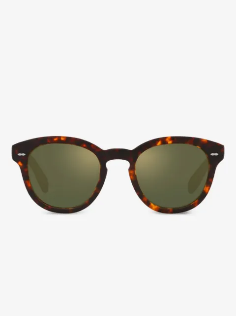 Oliver Peoples lentes de sol con armazón redonda estilo carey