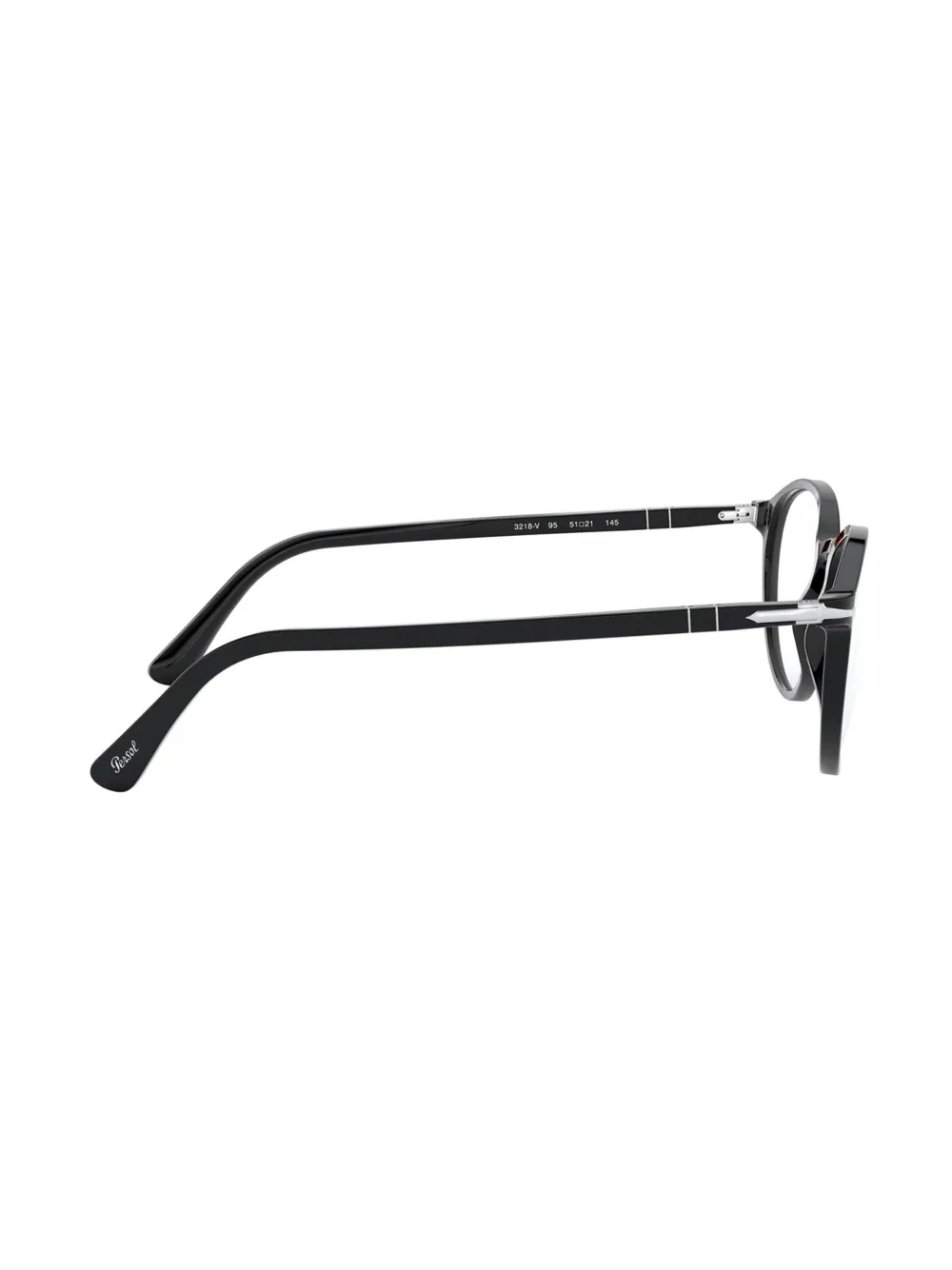 Persol Bril met rond montuur Zwart