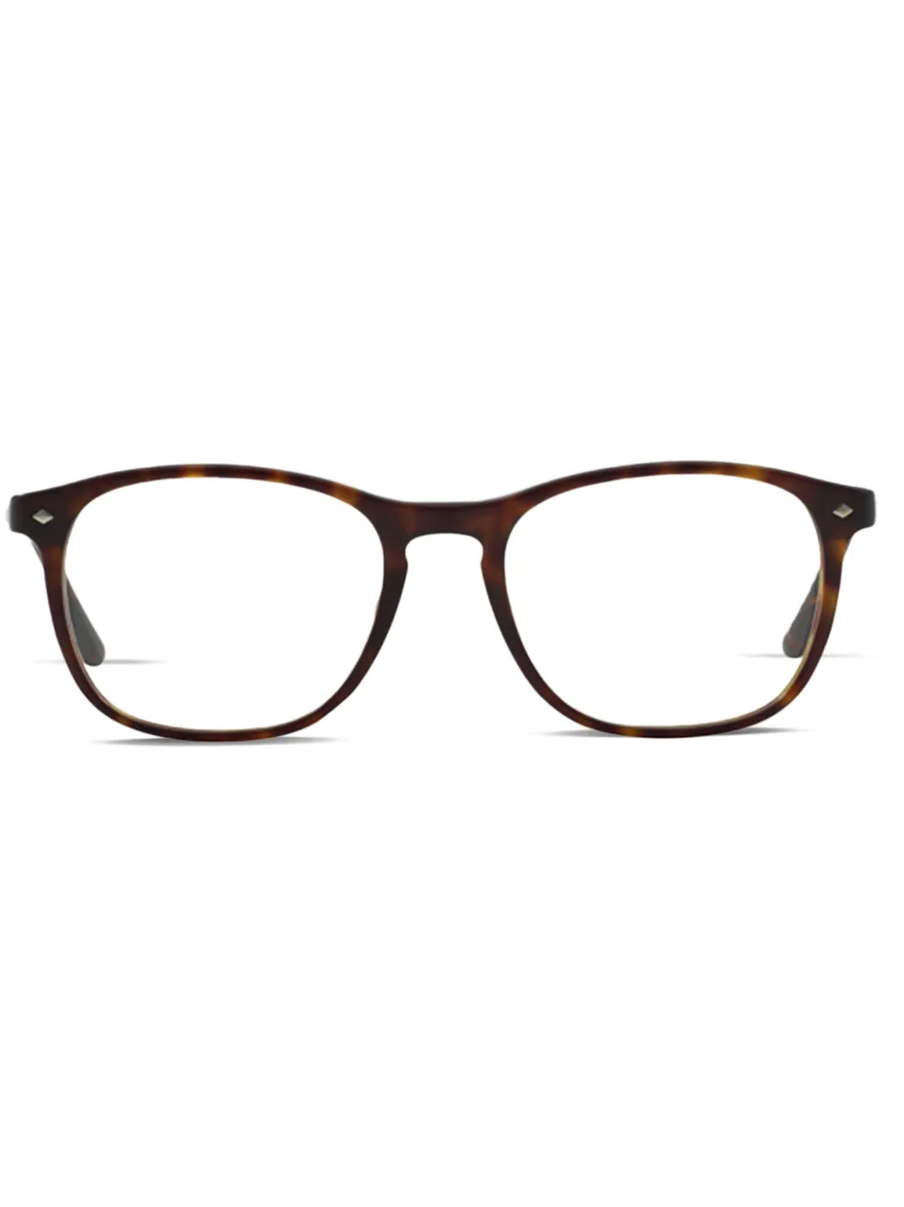 Giorgio Armani Occhiali con effetto tartarugato - Marrone