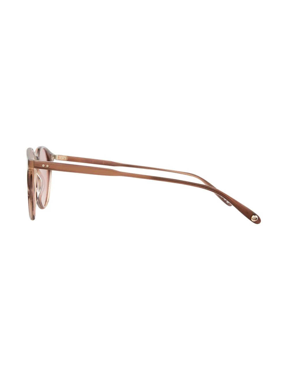 Garrett Leight Zonnebril met rond montuur Bruin