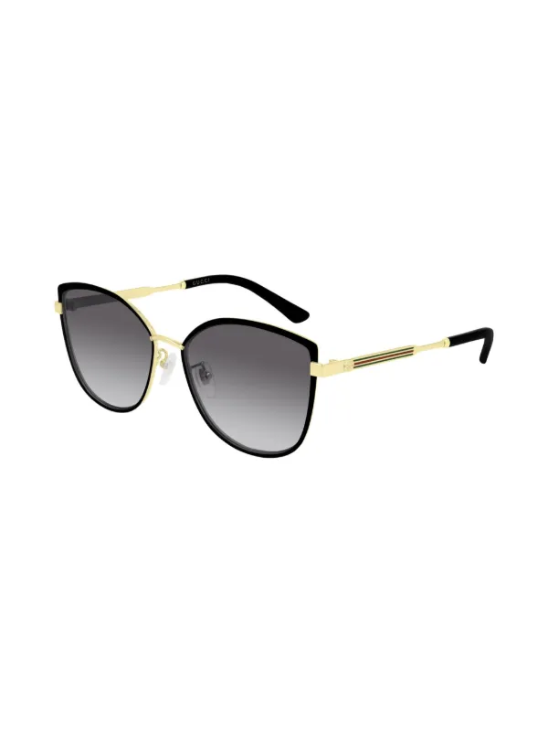 Gucci Eyewear Interlocking G Sunglasses | Black | FARFETCH RO