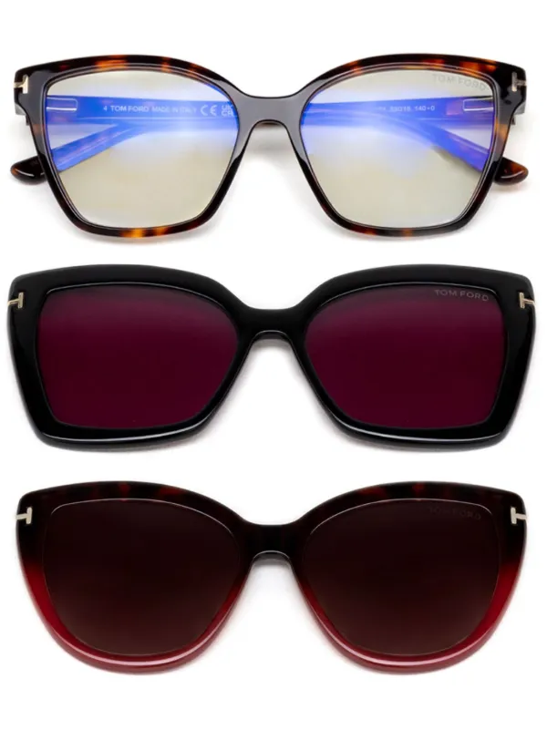 TOM FORD Eyewear スクエア眼鏡フレーム | ブラウン | FARFETCH JP