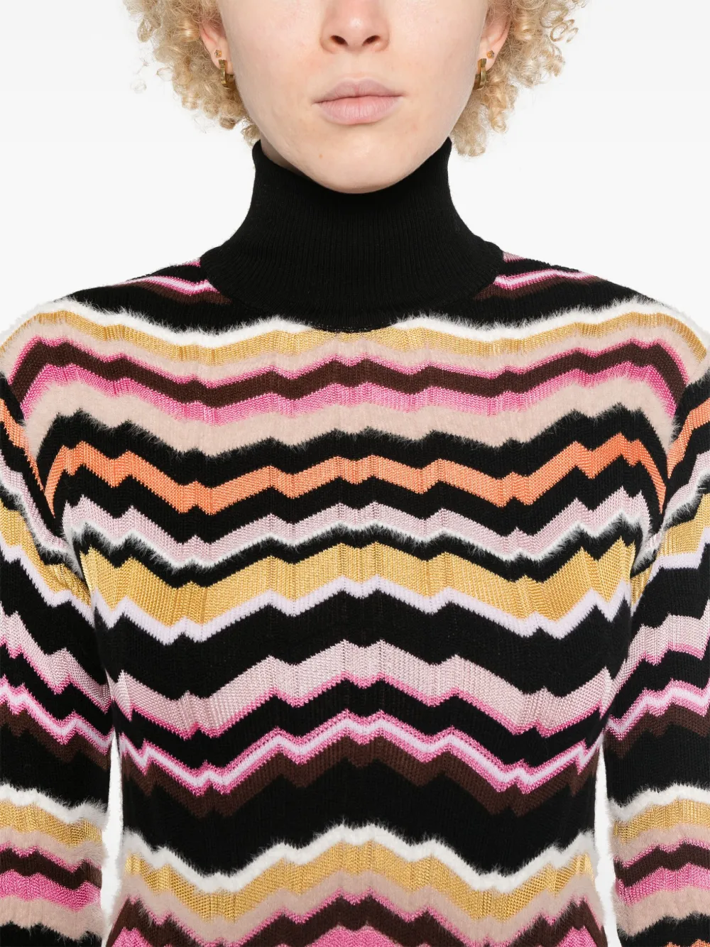 Missoni Midi-jurk met zigzag detail Zwart