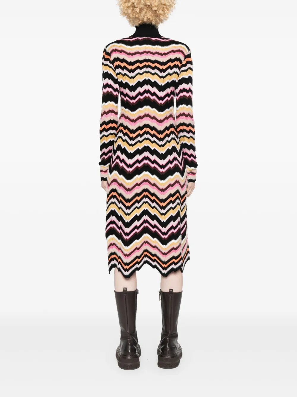 Missoni Midi-jurk met zigzag detail Zwart