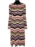 Missoni zigzag-detail midi dress - Black