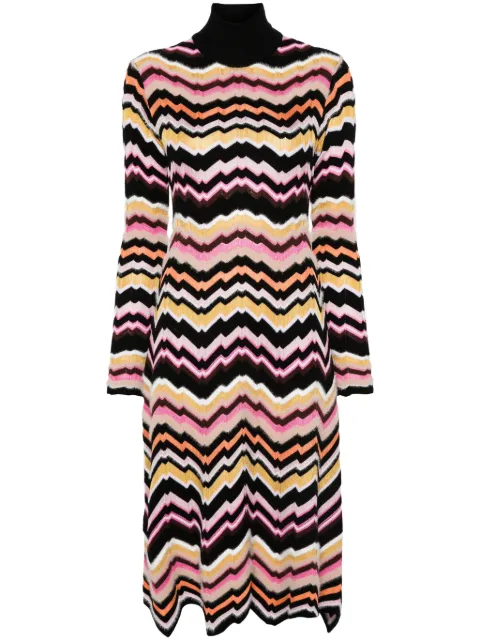 Missoni Midikleid mit Zickzack-Detail