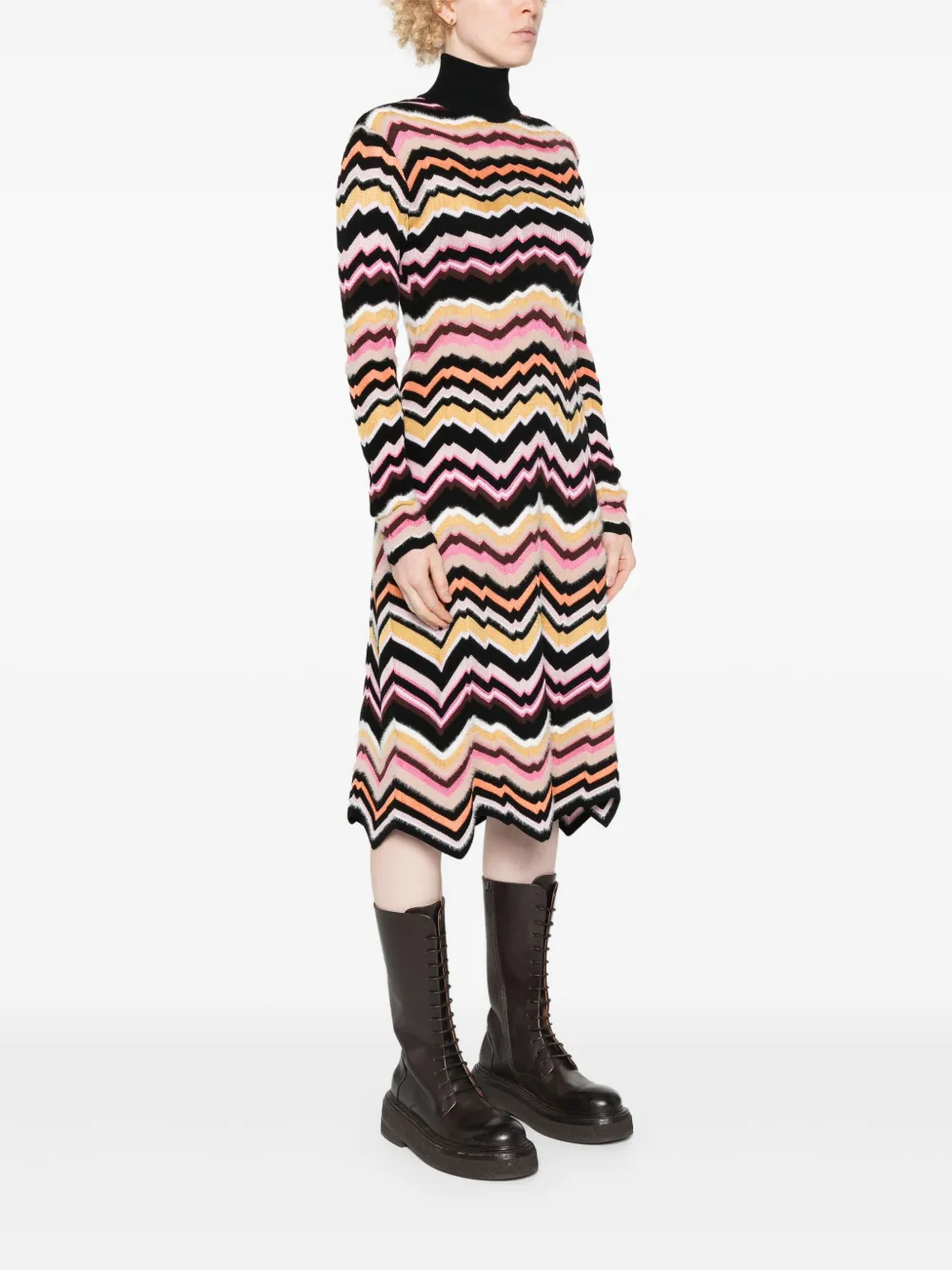 Missoni Midi-jurk met zigzag detail Zwart