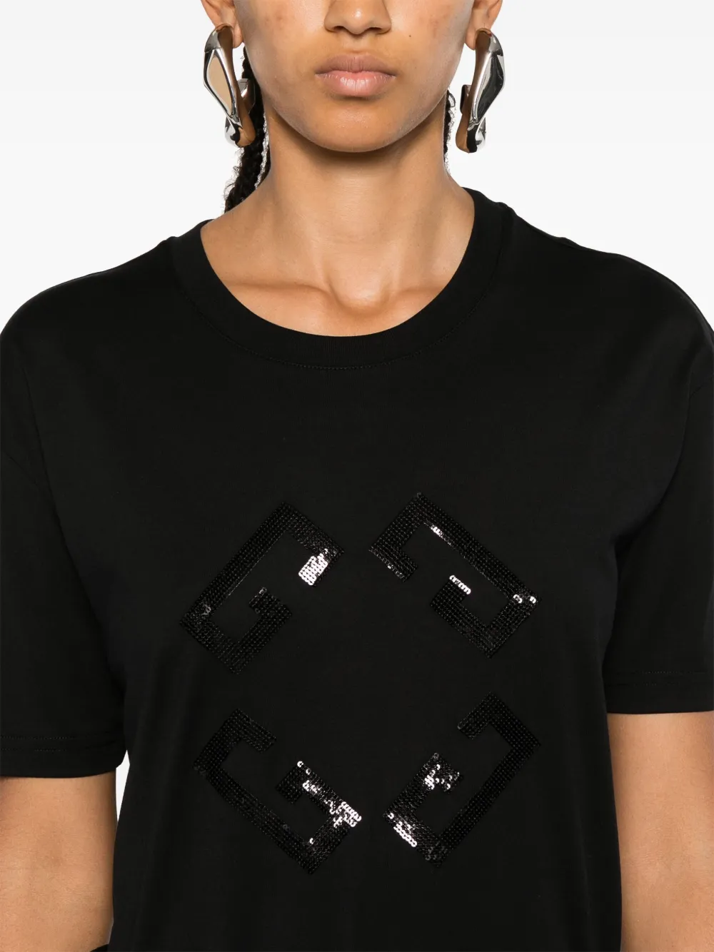 Givenchy T-shirt met monogram 72 Zwart